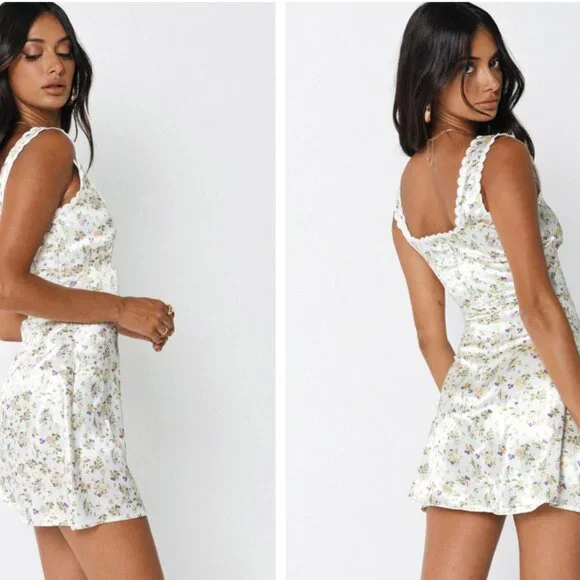 Berlin Satin Mini Dress White (New with Tags) Princess Polly - Picture 4 of 4